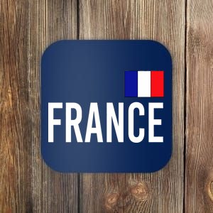 France Team Flag Logo Coaster