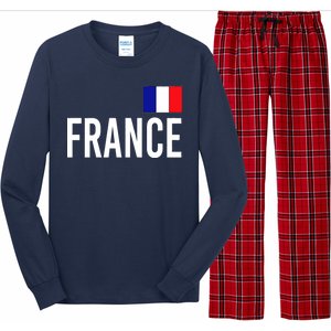 France Team Flag Logo Long Sleeve Pajama Set