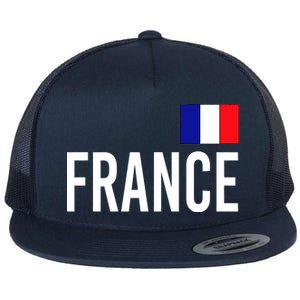 France Team Flag Logo Flat Bill Trucker Hat