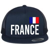 France Team Flag Logo Flat Bill Trucker Hat