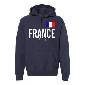 France Team Flag Logo Premium Hoodie