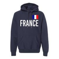 France Team Flag Logo Premium Hoodie