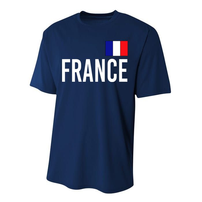 France Team Flag Logo Performance Sprint T-Shirt