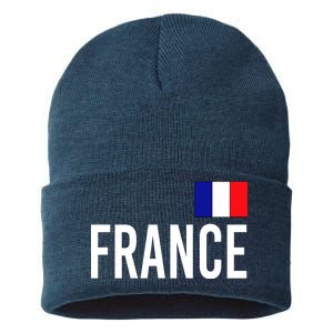 France Team Flag Logo Sustainable Knit Beanie