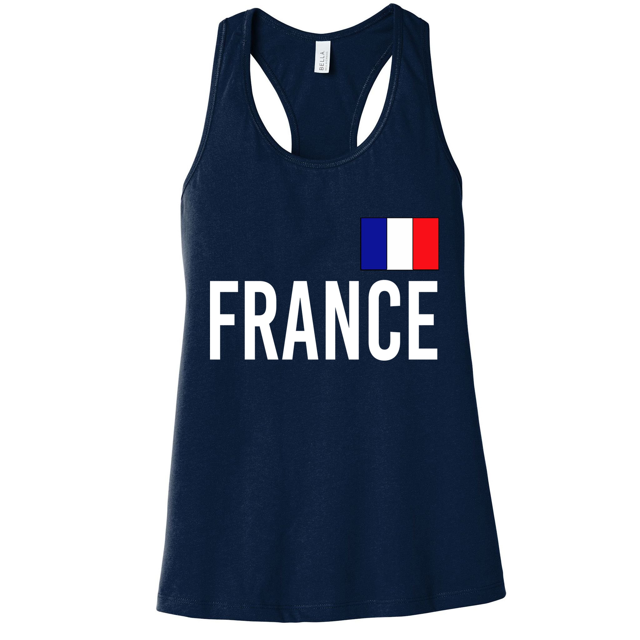 France Team Flag Logo Womens Tank Top