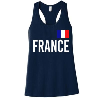 France Team Flag Logo Women's Racerback Tank