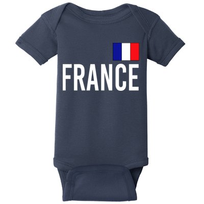 France Team Flag Logo Baby Bodysuit