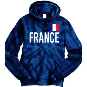 France Team Flag Logo Tie Dye Hoodie