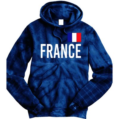 France Team Flag Logo Tie Dye Hoodie