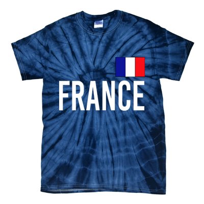 France Team Flag Logo Tie-Dye T-Shirt