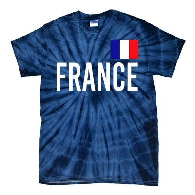 France Team Flag Logo Tie-Dye T-Shirt