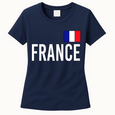 France Team Flag Logo Womens T-Shirt