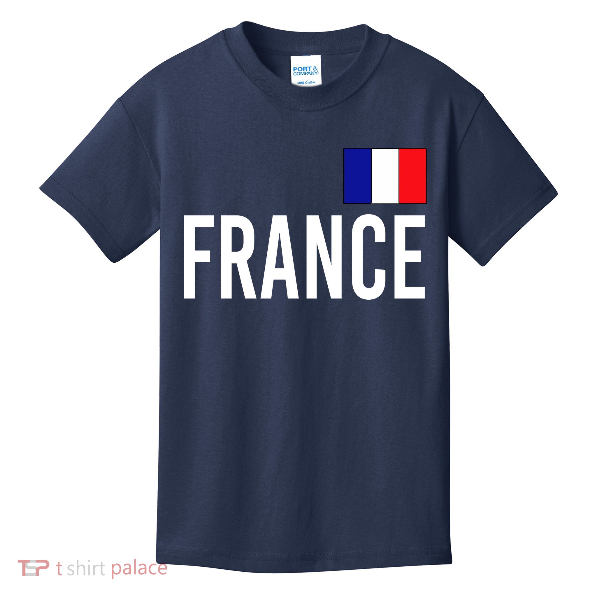 France Team Flag Logo Kids T-Shirt
