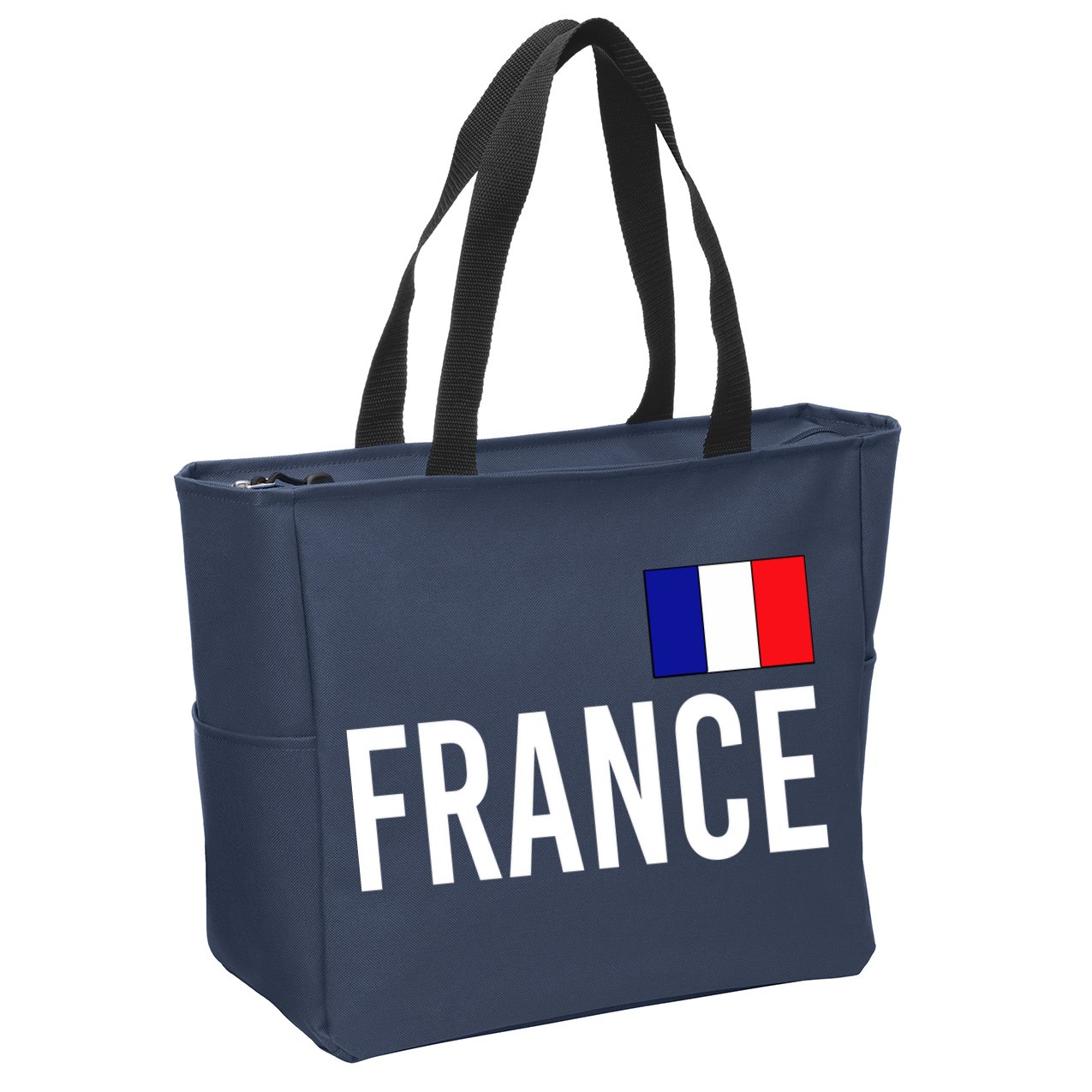 France Team Flag Logo Zip Tote Bag