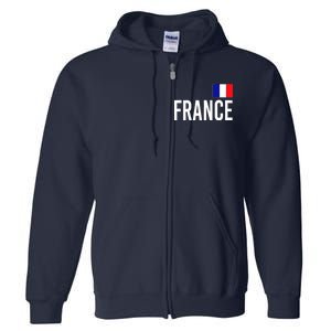 France Team Flag Logo Full Zip Hoodie