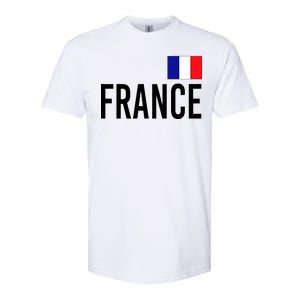 France Team Flag Logo Softstyle CVC T-Shirt