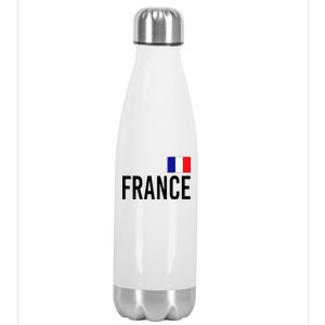 France Team Flag Logo Stainless Steel Insulated Water Bottle