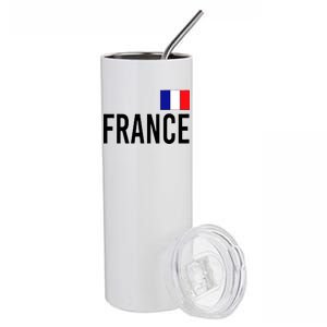 France Team Flag Logo Stainless Steel Tumbler