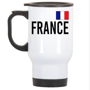 France Team Flag Logo Stainless Steel Travel Mug