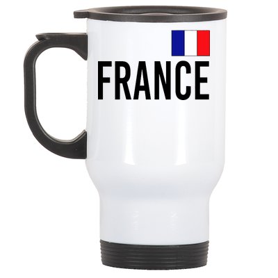 France Team Flag Logo Stainless Steel Travel Mug