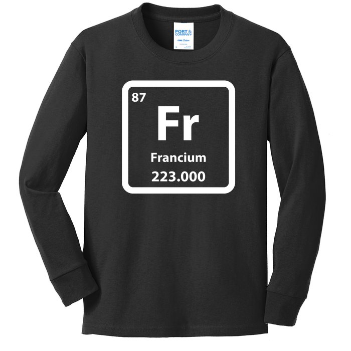 Francium Element Kids Long Sleeve Shirt