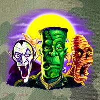 Frankenstein Halloween Monsters Legacy Tie Dye Trucker Hat