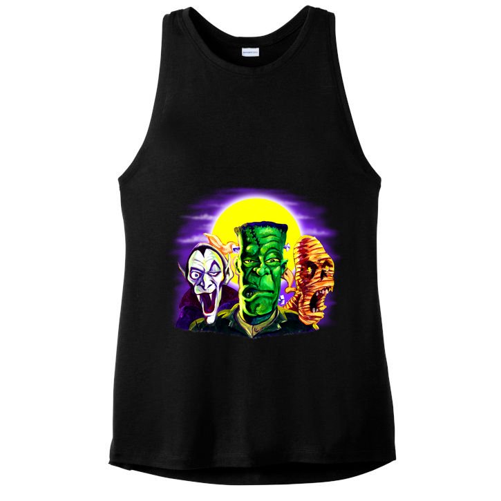 Frankenstein Halloween Monsters Ladies PosiCharge Tri-Blend Wicking Tank