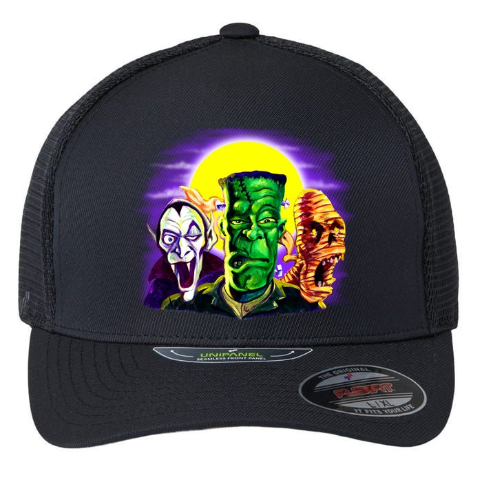 Frankenstein Halloween Monsters Flexfit Unipanel Trucker Cap