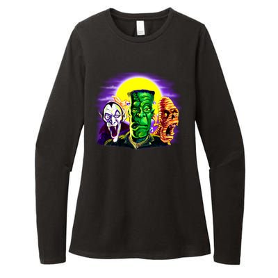 Frankenstein Halloween Monsters Womens CVC Long Sleeve Shirt