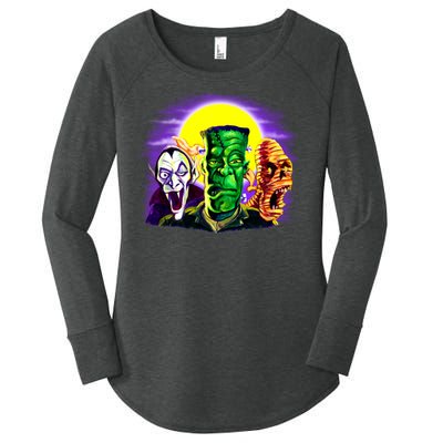 Frankenstein Halloween Monsters Women's Perfect Tri Tunic Long Sleeve Shirt