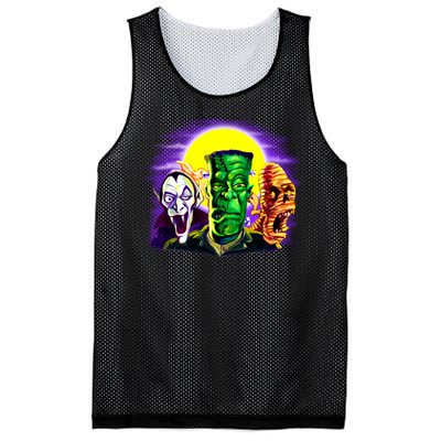 Frankenstein Halloween Monsters Mesh Reversible Basketball Jersey Tank