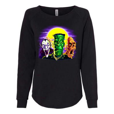 Frankenstein Halloween Monsters Womens California Wash Sweatshirt