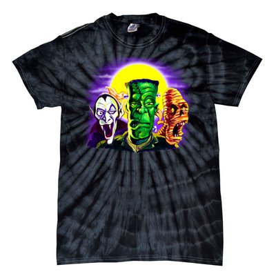 Frankenstein Halloween Monsters Tie-Dye T-Shirt