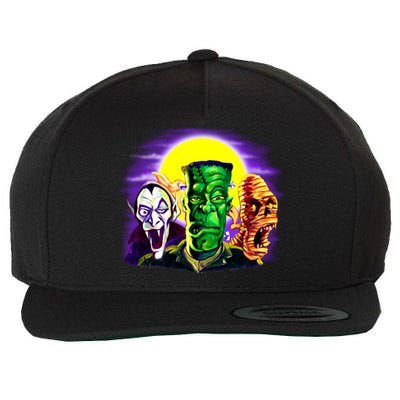 Frankenstein Halloween Monsters Wool Snapback Cap