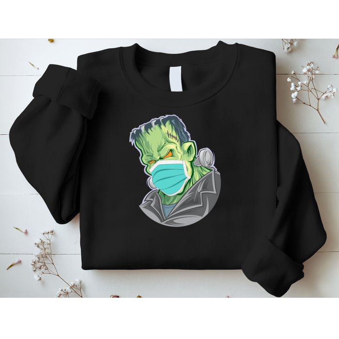 Frankenstein Pandemic Virus Mask Sweatshirt