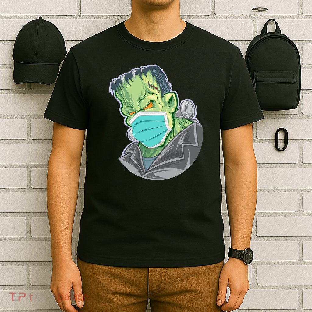 Frankenstein Pandemic Virus Mask T-Shirt