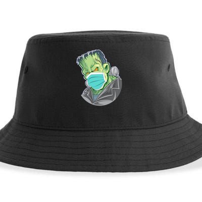 Frankenstein Pandemic Virus Mask Sustainable Bucket Hat