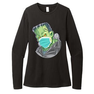 Frankenstein Pandemic Virus Mask Womens CVC Long Sleeve Shirt