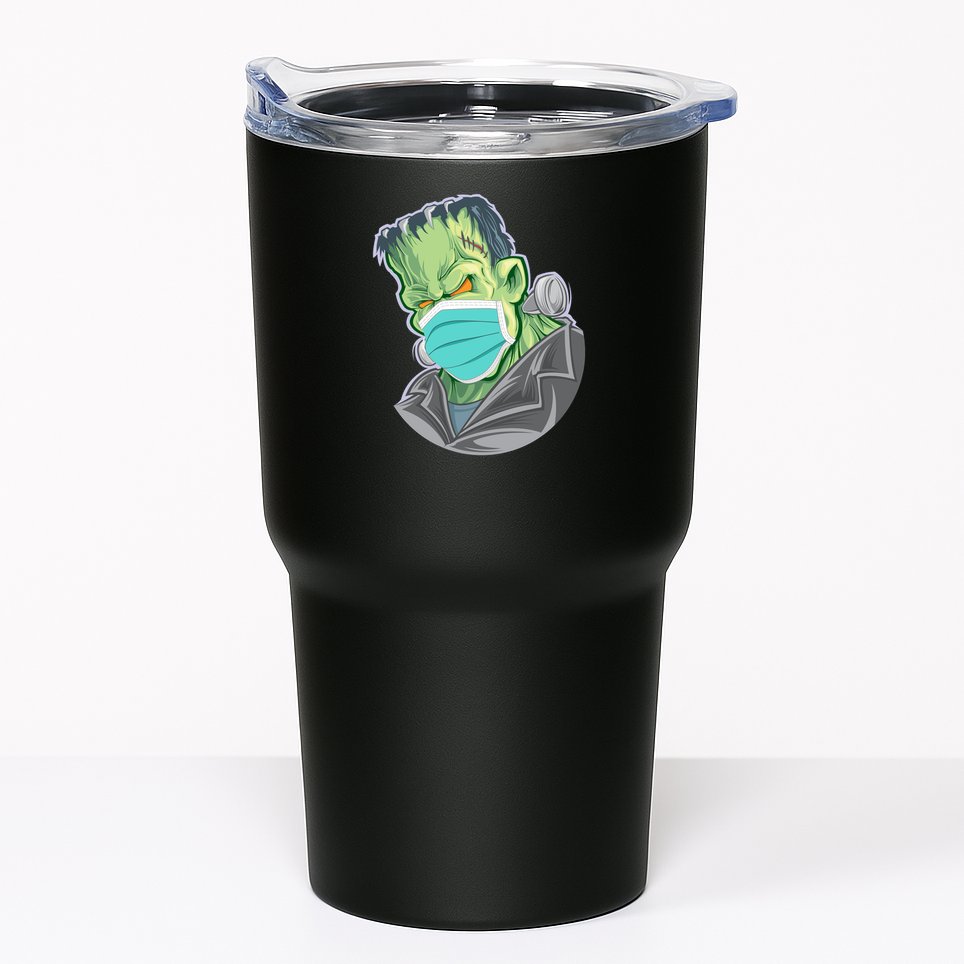 Frankenstein Pandemic Virus Mask Tumbler