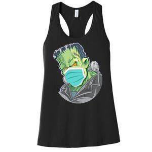 Frankenstein Pandemic Virus Mask Women's Racerback Tank