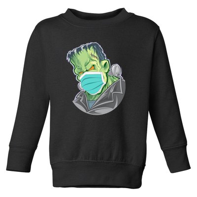 Frankenstein Pandemic Virus Mask Toddler Sweatshirt