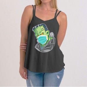 Frankenstein Pandemic Virus Mask Women's Strappy Tank