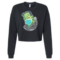 Frankenstein Pandemic Virus Mask Cropped Pullover Crew