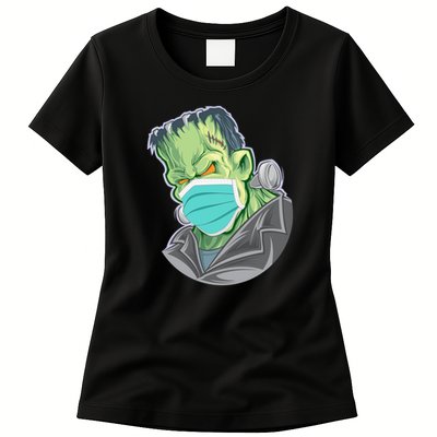 Frankenstein Pandemic Virus Mask Womens T-Shirt