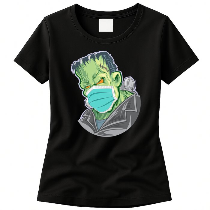 Frankenstein Pandemic Virus Mask Womens T-Shirt