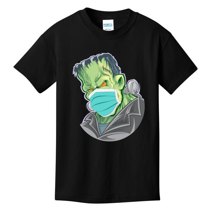 Frankenstein Pandemic Virus Mask Kids T-Shirt