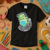 Frankenstein Pandemic Virus Mask Kids T-Shirt