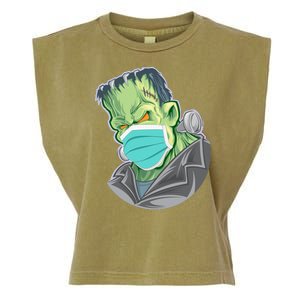 Frankenstein Pandemic Virus Mask Garment-Dyed Women's Muscle Tee