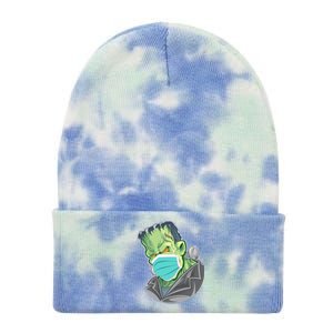 Frankenstein Pandemic Virus Mask Tie Dye 12in Knit Beanie