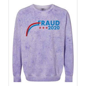 Fraud 2020 Election Pro Trump Colorblast Crewneck Sweatshirt